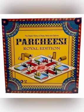 Parcheesi Royal Edition Board Game Vintage Classic Chase Race Capture 8+ Sealed